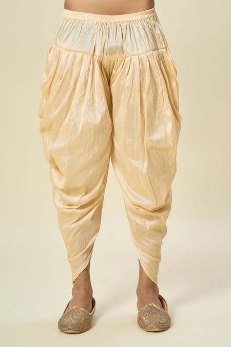 Arihant Rai Sinha_Cream Polyester, Silk Embroidery Jaali Kurta And Patiala Pant Set _Online_at_Aza_Fashions