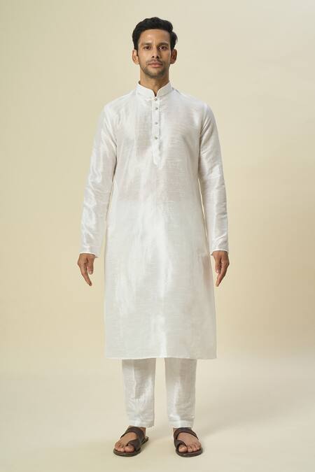 Shop_Arihant Rai Sinha_Green Brocade, Silk Embroidery Floral Butta Motif Bundi Set 