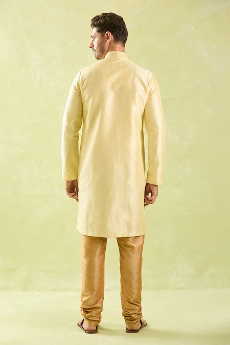 Shop Arihant Rai Sinha Beige Silk, Chanderi Embroidery Floral Bloom Kurta Set at Aza Fashions Shop_Arihant Rai Sinha_Beige Silk, Chanderi Embroidery Floral Bloom Kurta Set _at_Aza_Fashions