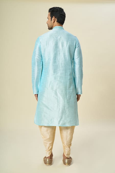 Arihant Rai Sinha Sky Blue Stripe Kurta Set With Patiala Pant 