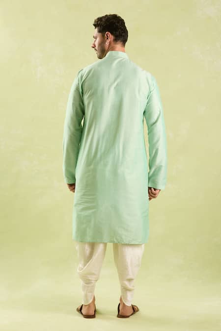 Shop Arihant Rai Sinha Green Polyester, Silk Embroidery Floral Kurta And Patiala Pant Set at Aza Fashions Shop_Arihant Rai Sinha_Green Polyester, Silk Embroidery Floral Kurta And Patiala Pant Set _at_Aza_Fashions