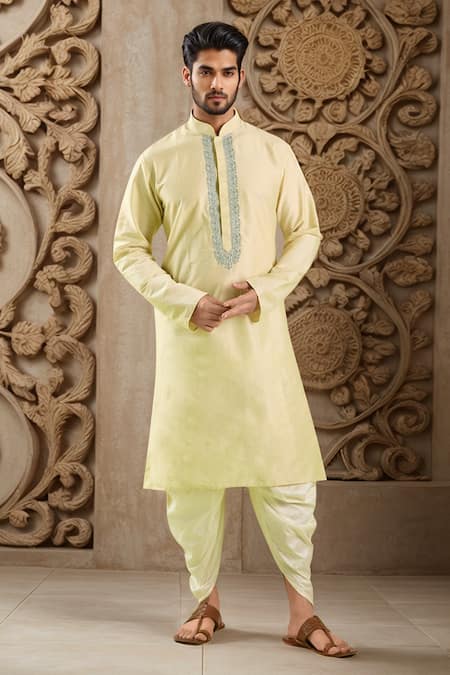Arihant Rai Sinha Floral Embroidered Kurta Set With Patiala Pant 