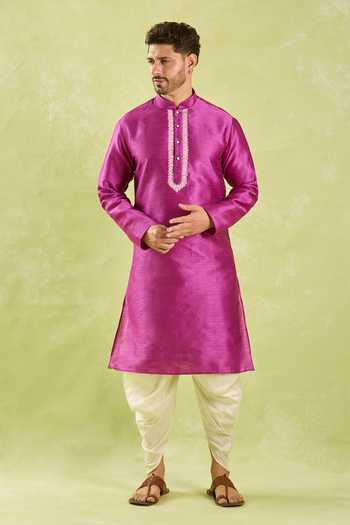 Buy Arihant Rai Sinha Pink Silk Embroidery Floral Kurta And Patiala Pant Set Online at Aza Fashions Buy_Arihant Rai Sinha_Pink Silk Embroidery Floral Kurta And Patiala Pant Set _Online_at_Aza_Fashions