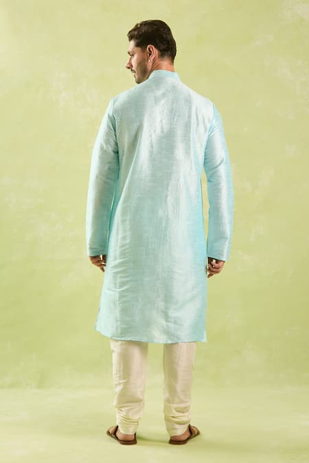 Arihant Rai Sinha Tonal Embroidered Placket Kurta Set 