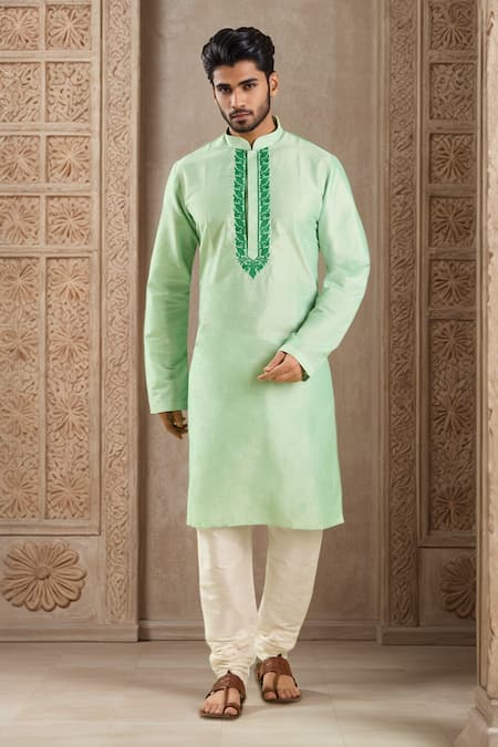 Arihant Rai Sinha Tonal Vine Embroidered Kurta Set 