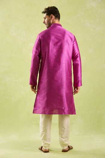 Arihant Rai Sinha Botanic Embroidered Placket Kurta Set 