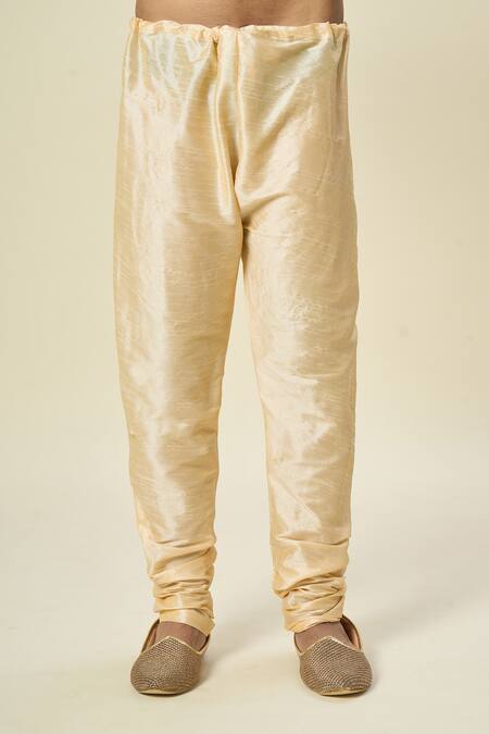 Buy_Arihant Rai Sinha_Blue Polyester, Silk, Chanderi Embroidery Jaal Placket Kurta Set 