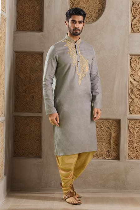 Arihant Rai Sinha Leaf Vine Embroidered Kurta & Patiala Pant