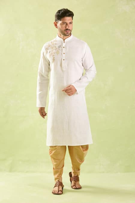 Buy Arihant Rai Sinha Off White Linen, Cotton Embroidery Aari Kurta And Patiala Pant Set Online at Aza Fashions Buy_Arihant Rai Sinha_Off White Linen, Cotton Embroidery Aari Kurta And Patiala Pant Set _Online_at_Aza_Fashions
