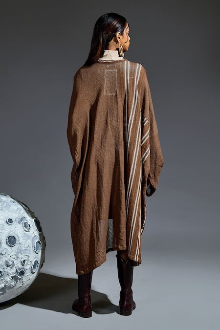 Banana Labs Hand Block Printed Dress & Overcoat Set 