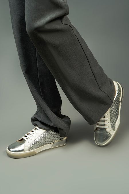 Heel Your Sole Chip Metallic Woven Sneakers 