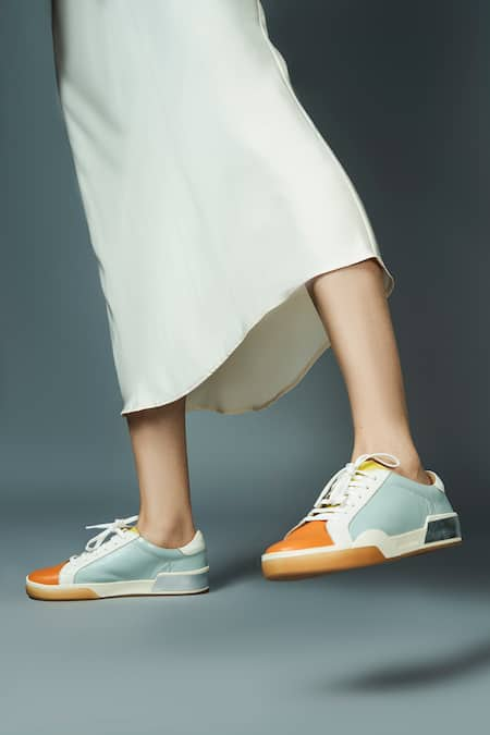 Heel Your Sole Glee Color Block Detailed Sneakers 