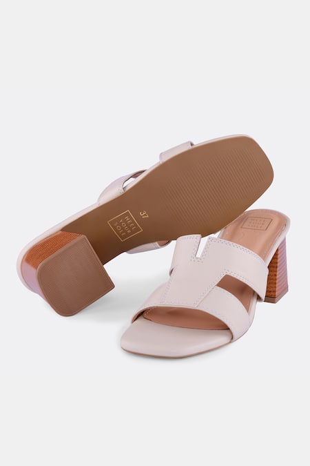 Heel Your Sole Cutwork Strap Block Heels 