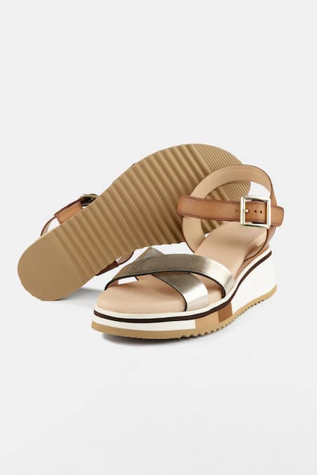 Heel Your Sole Gigi Cross Strap Wedges 