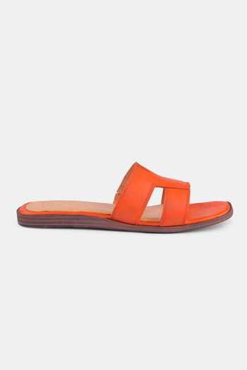 Heel Your Sole Orange Thread Dory Round Toe Sliders Online at Aza Fashions Heel Your Sole_Orange Thread Dory Round Toe Sliders _Online_at_Aza_Fashions