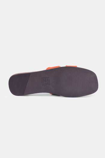 Shop Heel Your Sole Orange Thread Dory Round Toe Sliders Online at Aza Fashions Shop_Heel Your Sole_Orange Thread Dory Round Toe Sliders _Online_at_Aza_Fashions