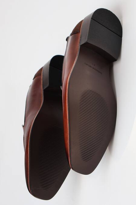 Shop_Shradha Hedau Footwear Couture_Brown Tapered Toe Moccasins 