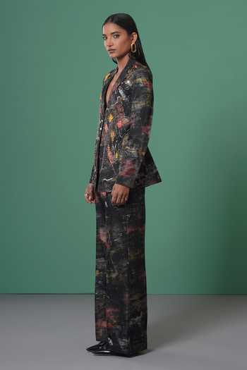 Buy_Advait_Multi Color Bamboo Embroidery Celeste Blazer _Online_at_Aza_Fashions
