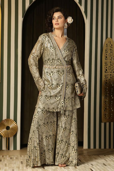 Soniya G Floral Mandala Georgette Kurta Set 