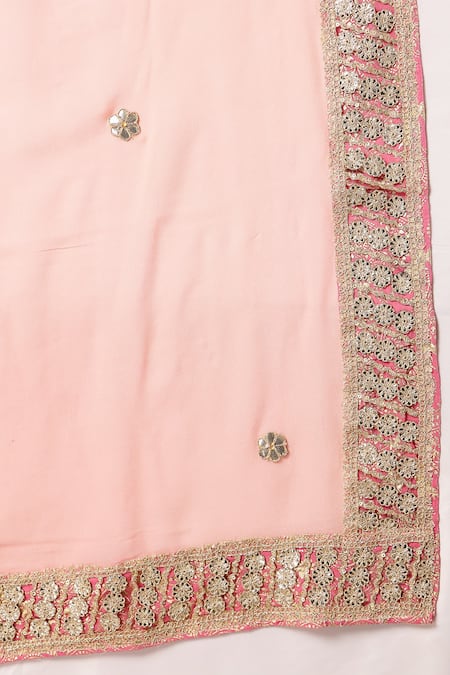 Shop Soniya G Pink Georgette Sequins, Embroidery, Metallic Bandhej Embellished Anarkali Set Online at Aza Fashions Shop_Soniya G_Pink Georgette Sequins, Embroidery, Metallic Bandhej Embellished Anarkali Set _Online_at_Aza_Fashions