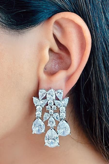 PRERTO Daffodil Bloom Diamond Jewellery Set