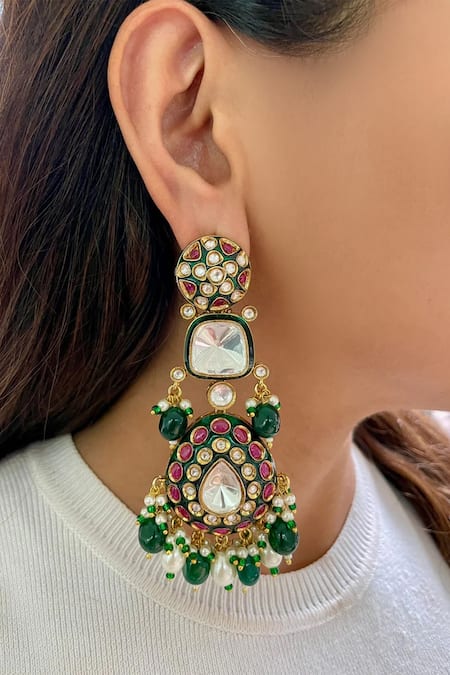 PRERTO Asika Polki Embellished Choker Set