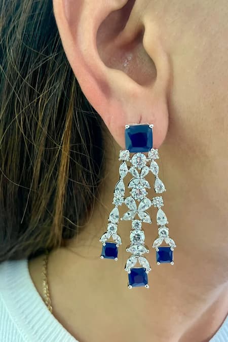 Prerto Sapphire Diamante Jewellery Set 