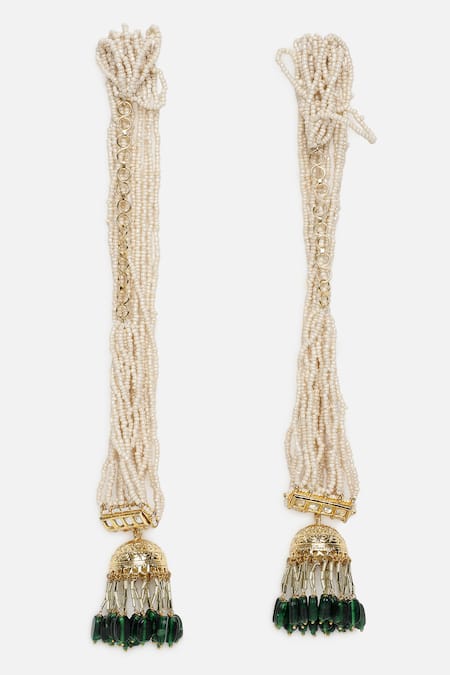 Dugran By Dugristyle Kundan Embellished Earchains Set of 2