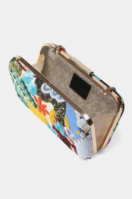 Buy Ritu Kumar Multi Color Sequins Embellished Clutch Online at Aza Fashions Buy_Ritu Kumar_Multi Color Sequins Embellished Clutch_Online_at_Aza_Fashions