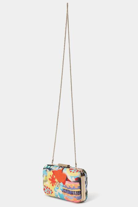 Shop Ritu Kumar Multi Color Sequins Embellished Clutch Online at Aza Fashions Shop_Ritu Kumar_Multi Color Sequins Embellished Clutch_Online_at_Aza_Fashions