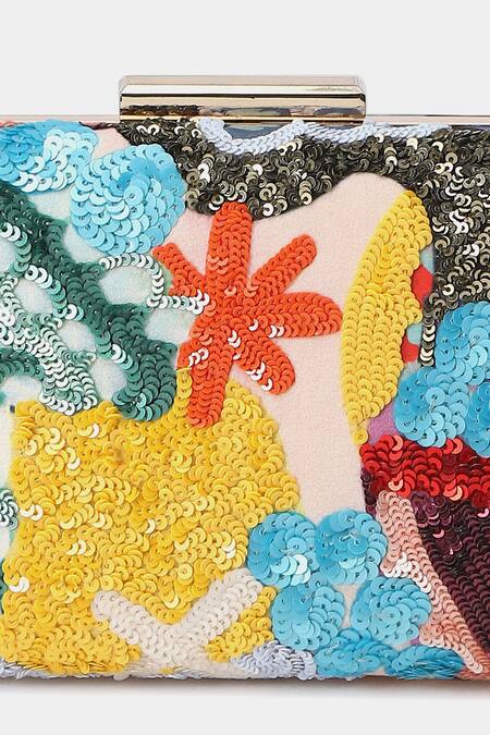 Ritu Kumar Multi Color Sequins Embellished Clutch at Aza Fashions Ritu Kumar_Multi Color Sequins Embellished Clutch_at_Aza_Fashions