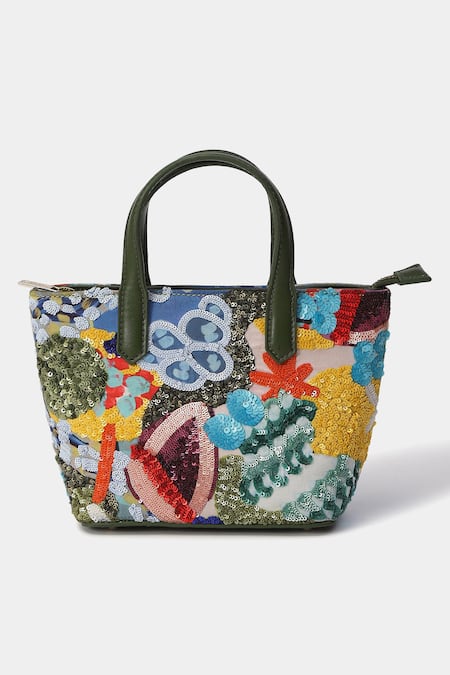 Ritu Kumar Multi Color Sequin Handbag 