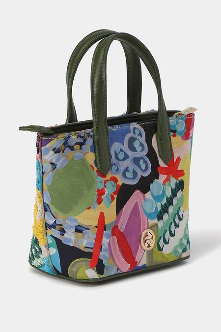 Ritu Kumar_Multi Color Sequins Handbag_Online_at_Aza_Fashions