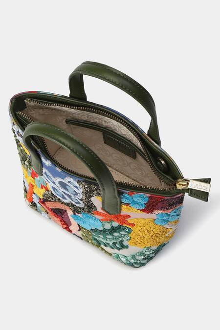 Buy_Ritu Kumar_Multi Color Sequins Handbag_Online_at_Aza_Fashions