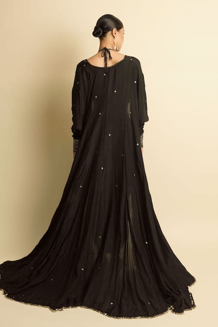 Karishma Khanduja Bareilly Sequin Embroidered Cape & Dhoti Pant Set 