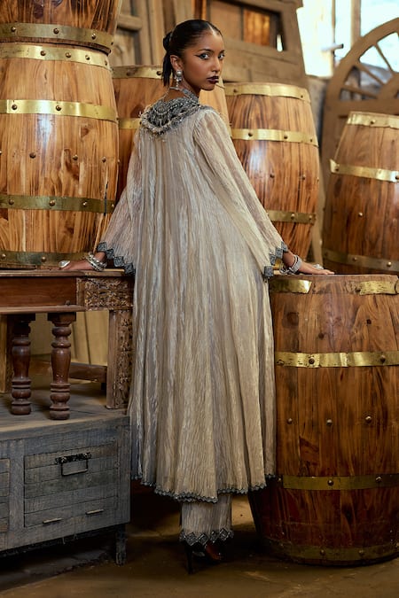 Karishma Khanduja Bareilly Tribal Sequin Embroidered Anarkali Set 