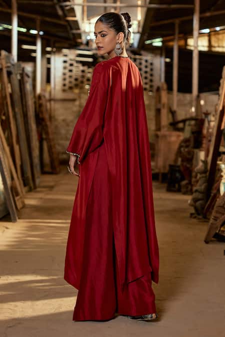 Karishma Khanduja Bareilly Geometric Embroidered Kaftan With Pant 