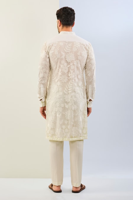 Rabani & Rakha Floral Embroidered Kurta Set 
