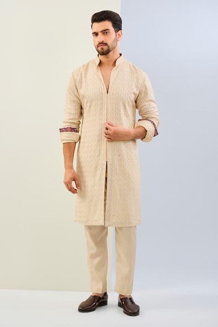 Rabani & Rakha Thread Embroidered Kurta With Pant 