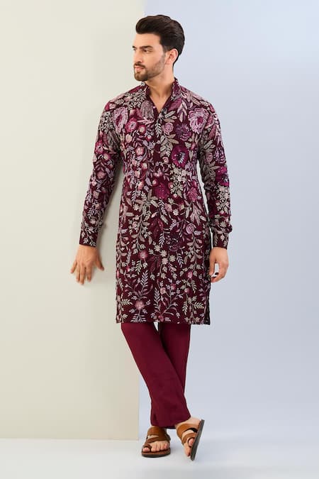 Rabani & Rakha Botanical Embroidered Kurta With Pant 