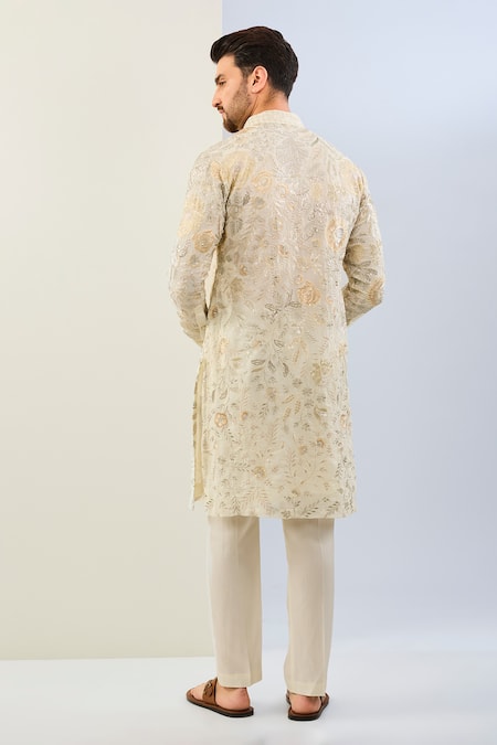 Rabani & Rakha Botanical Embroidered Kurta Set 