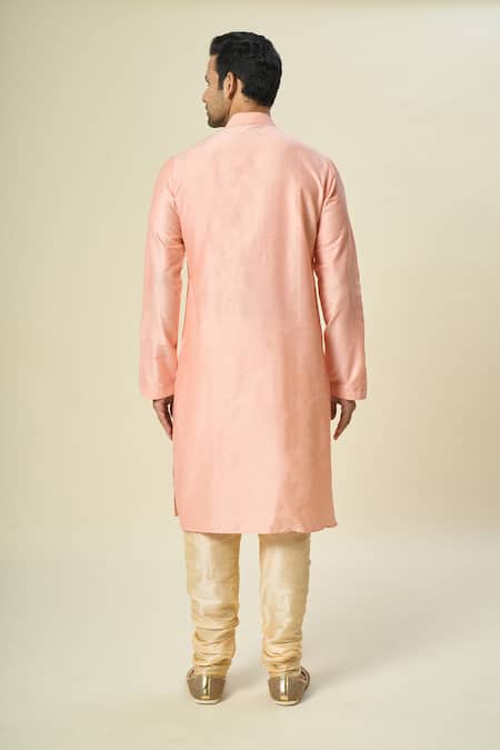 Arihant Rai Sinha Paisley Embroidered Placket Kurta & Churidar 