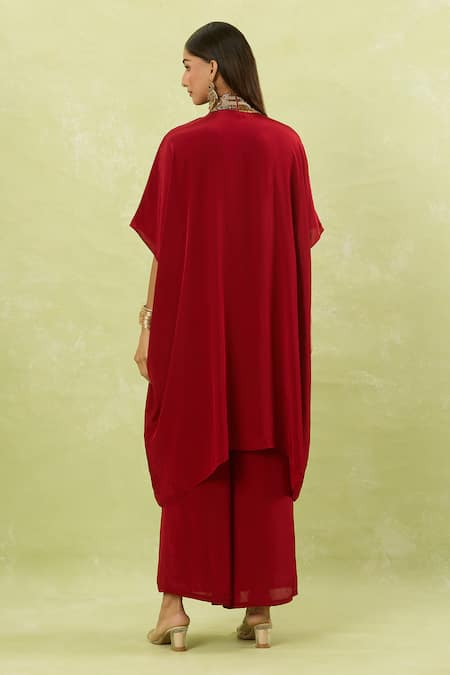 Studio A Sequin Embroidered Yoke Kaftan Set 