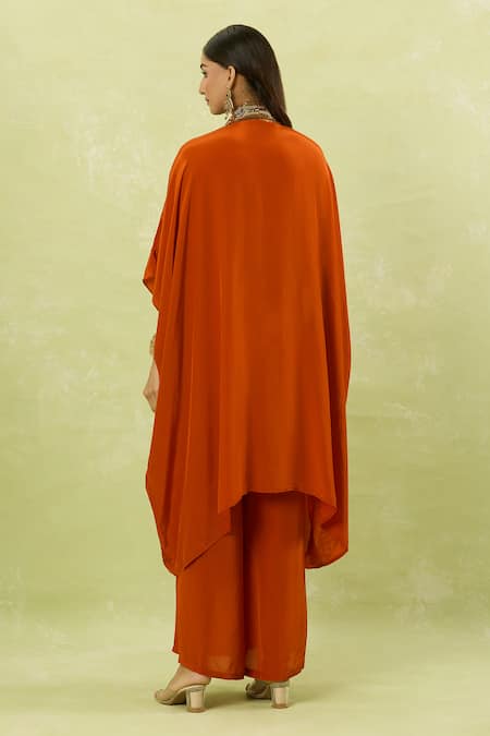 Studio A Sequin Cutdana Embroidered Kaftan & Pant Set 