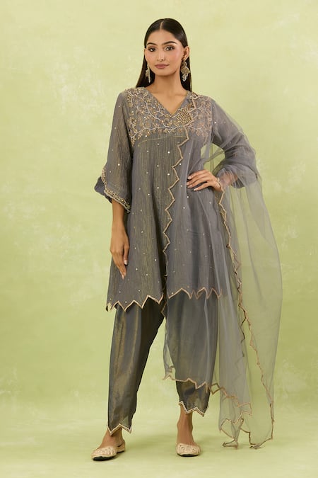 STUDIO A Mughal Bagh Embroidered Anarkali & Salwar Set 