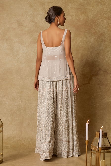 Masumi Mewawalla Embroidered Tunic & Sharara Set 