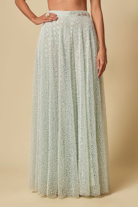 Buy Masumi Mewawalla Peach Tulle, Linen Beads, Sequins Sweetheart Neck Embroidered Cape Gharara Set Buy_Masumi Mewawalla_Peach Tulle, Linen Beads, Sequins Sweetheart Neck Embroidered Cape Gharara Set