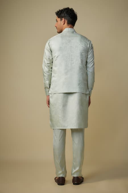 Masumi Mewawalla Zardozi Embroidered Bundi & Kurta Set 