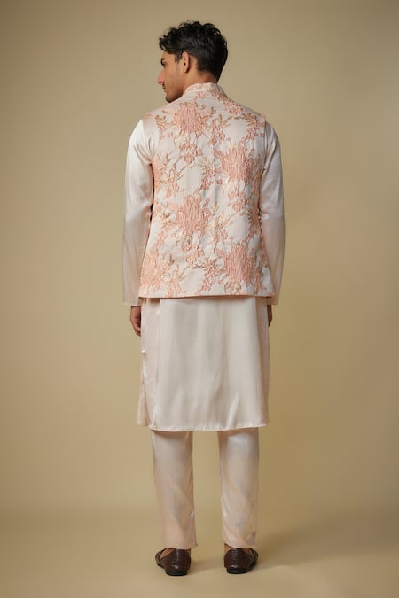 Masumi Mewawalla Floral Jacquard Bundi Kurta Set 