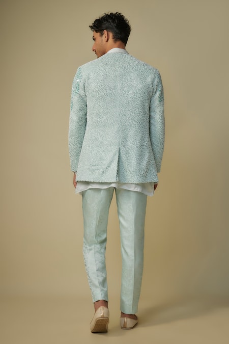 Masumi Mewawalla Cutdana Embroidered Jacket & Pant Set 